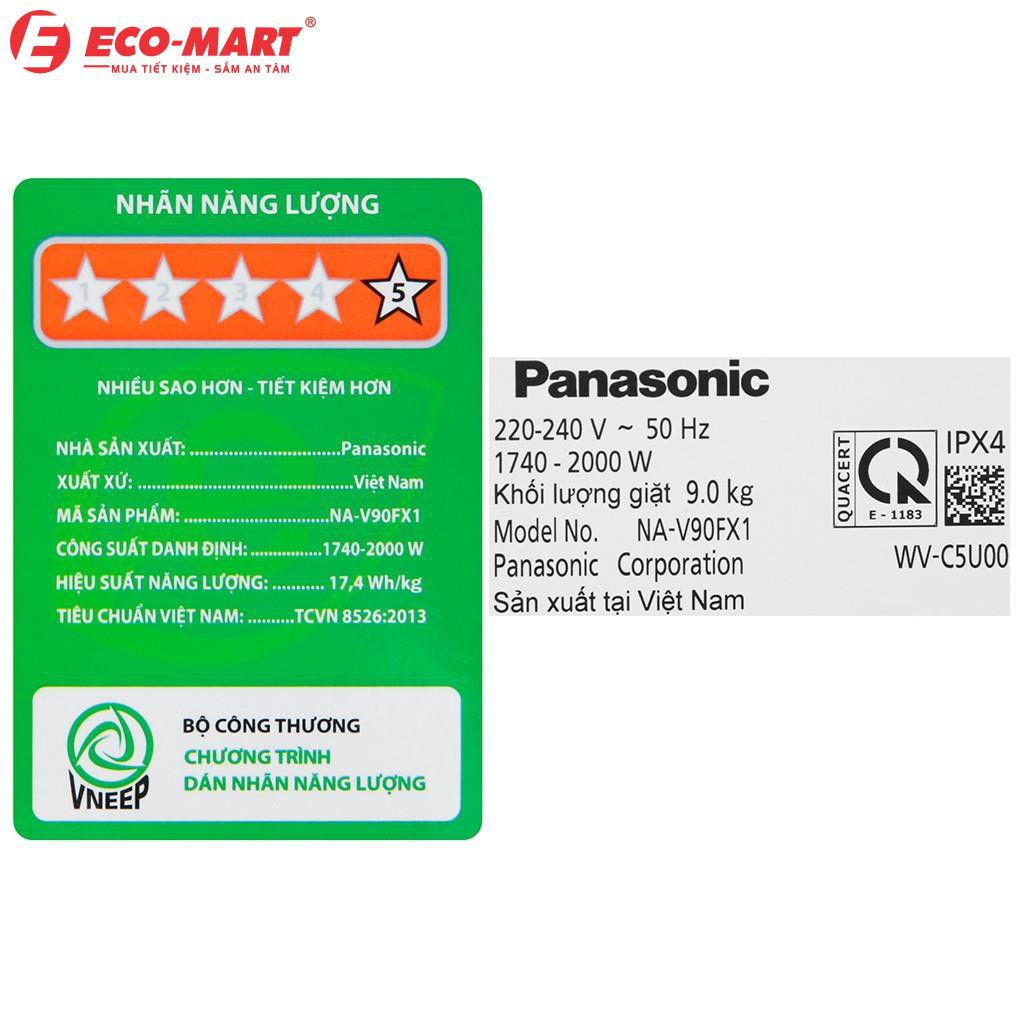 Máy giặt Panasonic cửa ngang 9 kg NA-V90FX1LVT