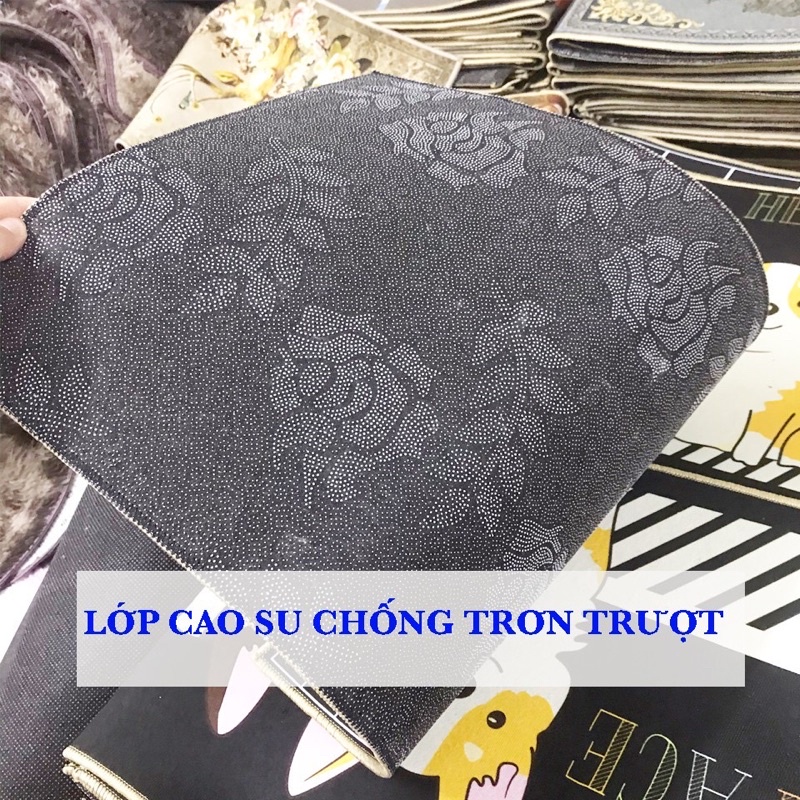 [LOẠI DÀY] Thảm lau chân, thảm chùi chân 3D chống trơn trượt 40x60 Cm