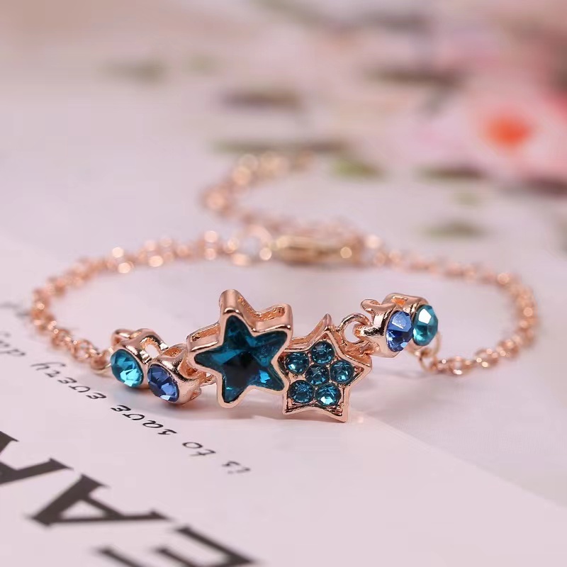 Vòng Tay Pha Lê Hình Cỏ Bốn Lá Thời Trang Cho Nữ