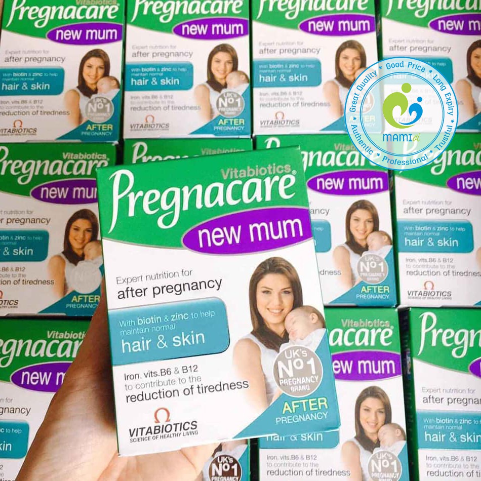 Vitamin tổng hợp (56v) cải thiện tóc và da cho phụ nữ sau sinh Pregnacare New Mum, UK