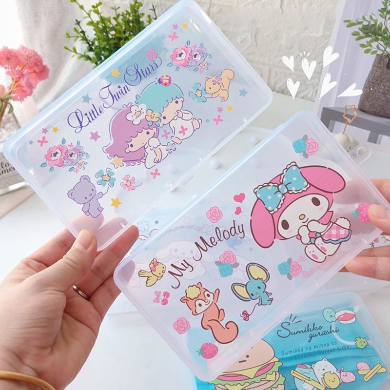 (Hàng Mới Về) Hộp Đựng Khẩu Trang Chống Bụi Họa Tiết Hoạt Hình Dễ Thương