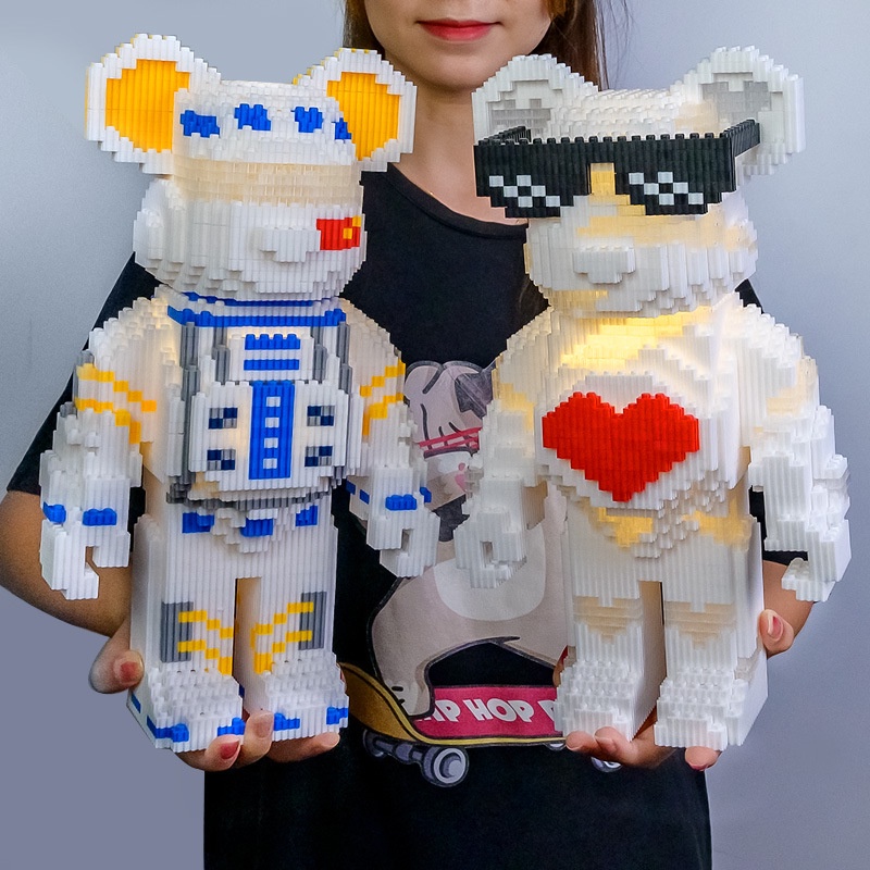 Bộ đồ chơi lắp ghép lego gấu BearBrick cỡ lớn 34cm nhiều mẫu đẹp mắt
