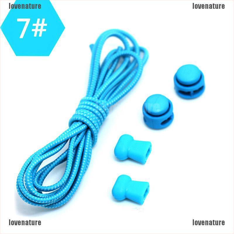 [LOVE] 1Pair Elastic shoelaces lock laces no tie triathlon jogging elasticated lace [OL]