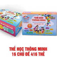 [Bán buôn] Bộ thẻ học thông minh 16 chủ đề tiếng Anh- tiếng Việt cho bé