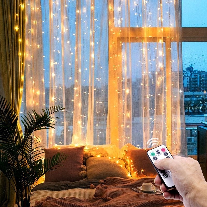 Dây Đèn LED 1/2/3M 8 Chế Độ Kèm Remote Điều Khiển