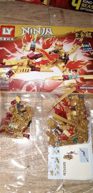 Lắp ráp 1 hộp LegoNinja Rồng 68092 có trên 150 chi tiết