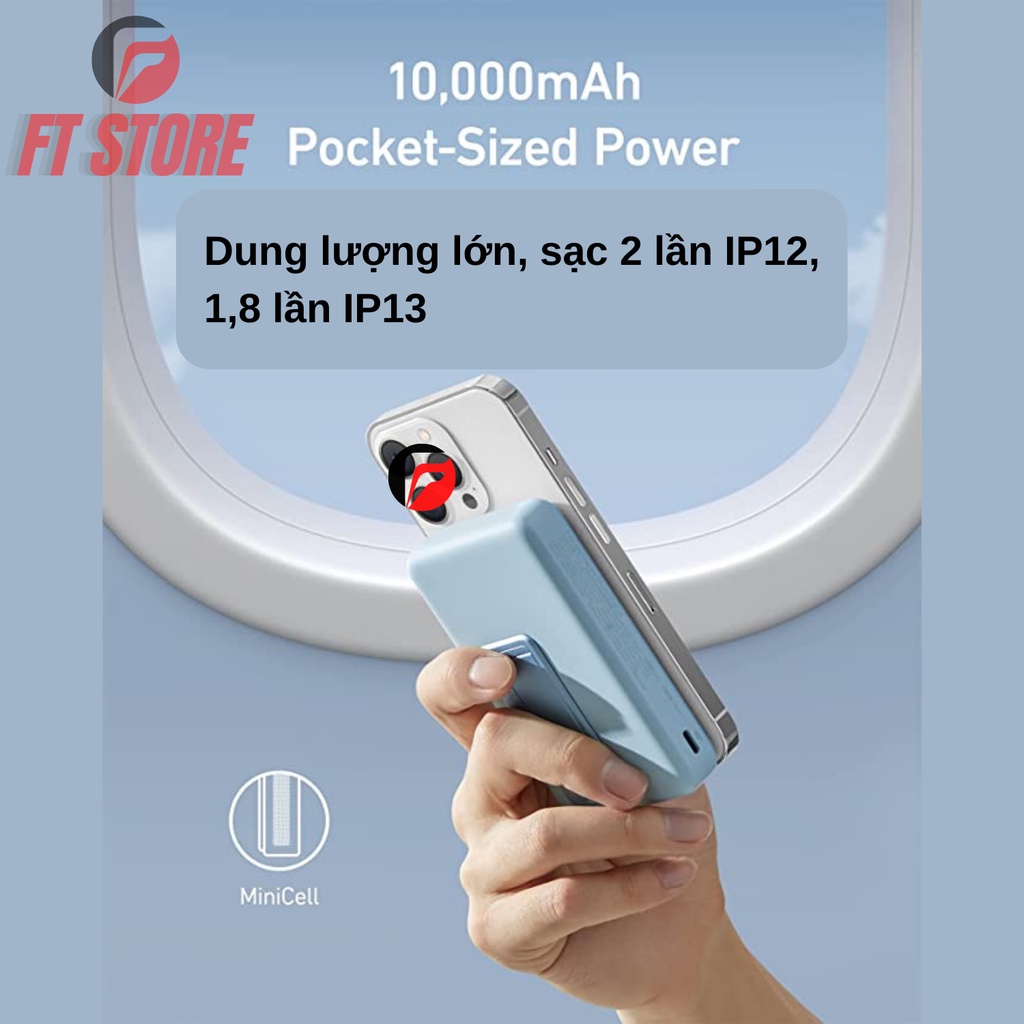[GIAO HỎA TỐC] Pin Sạc Dự Phòng Anker MagGo 633/A1641 20W Dành Cho Điện Thoại Nhà Táo Seri 12,13 Hít Từ Tính 10000mAh