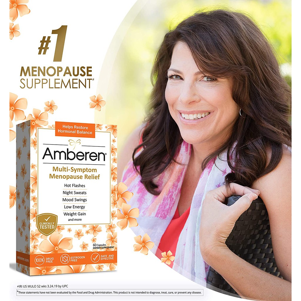 [DATE 31/12/2023] Cân bằng nội tiết tố giai đoạn mãn kinh Amberen Multi-Symptom Menopause Relief 60 viên
