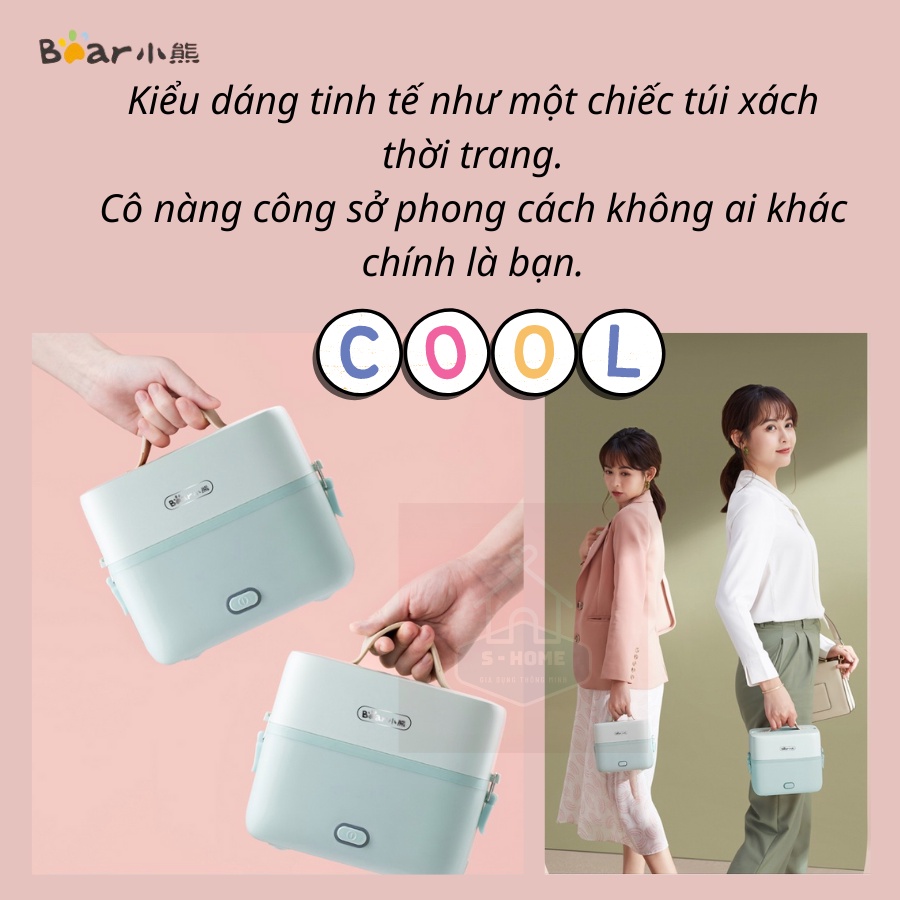 HỘP CƠM CẮM ĐIỆN MANG ĐI LÀM XÁCH TAY CHÍNH HÃNG BEAR DFH-B12E1