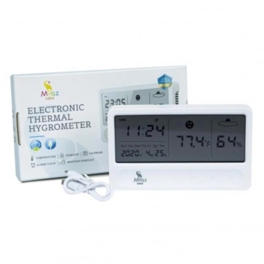 Nhiệt Kế Đo Độ Ẩm Và Nhiệt Độ Trong Nhà MOAZ BÉBÉ MB-027 Thiết Kế Nhỏ Gọn, Hiện Đại, Tiện Lợi