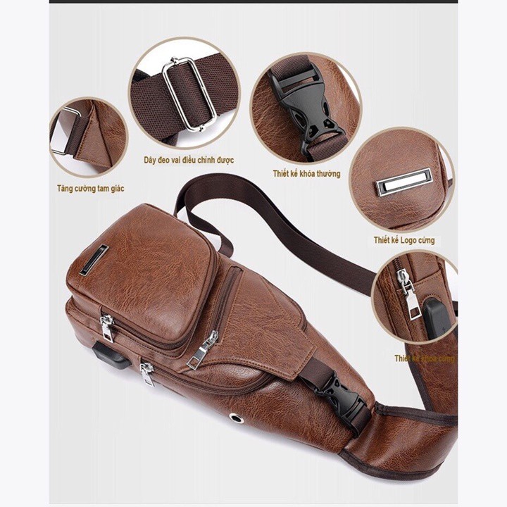 _ Túi đeo chéo cực chất thời trang nam