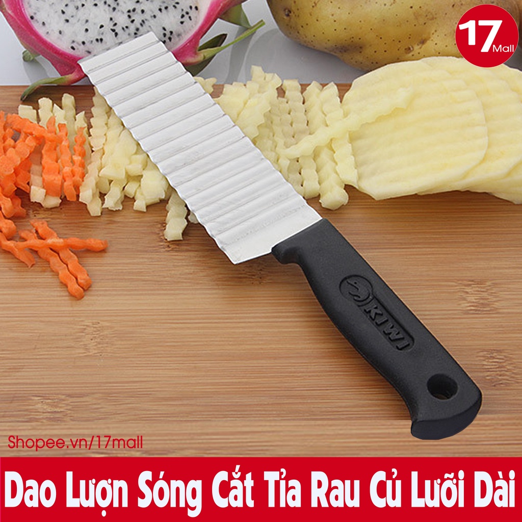 Dao lượn sóng cắt rau củ khoai tây hình sóng chất liệu inox cao cấp 🛒17Mall