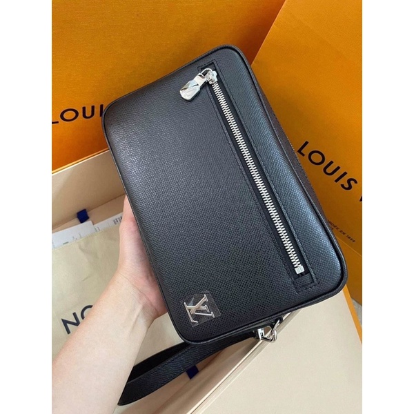Ví Clutch LV kasai  taiga da thật Size 24 ×16 ×5 CM Fullbox, túi vải, Sổ thẻ đầy đủ tiện đẹp sang