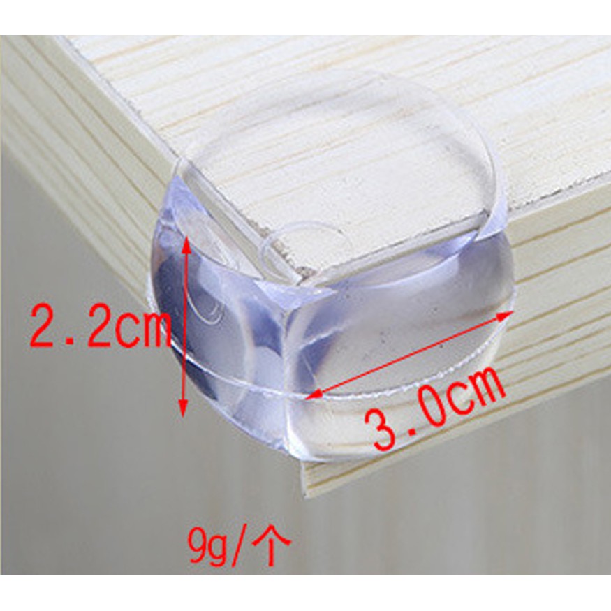 Miếng Silicon Bịt Góc Bọc Cạnh Bàn An Toàn Kèm Keo Dính Tiện Lợi