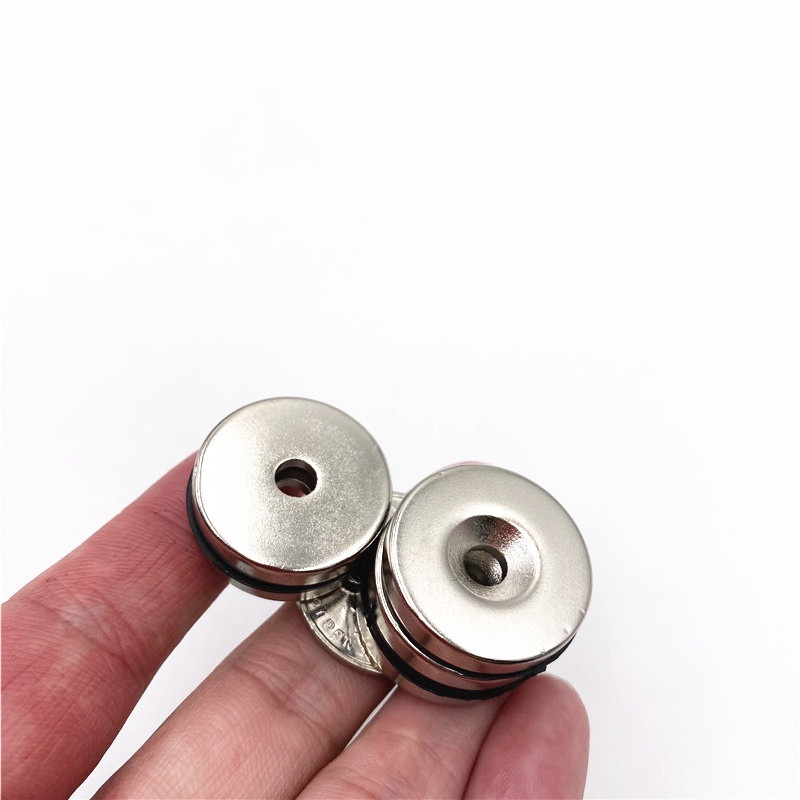Nam châm đất hiếm neodymium 25x5 lỗ 5mm siêu mạnh