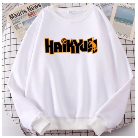 ÁO SWEATER UNISEX CHẤT NỈ BÔNG  in chữ HAIKYUN
