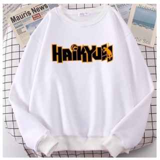 Áo sweater unisex chất nỉ bông in chữ haikyun