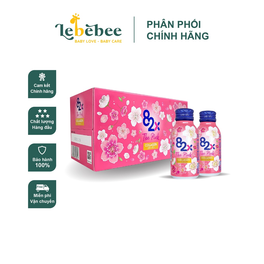 Nước uống Collagen 82x the Pink - lốc 10 chai (100ml)
