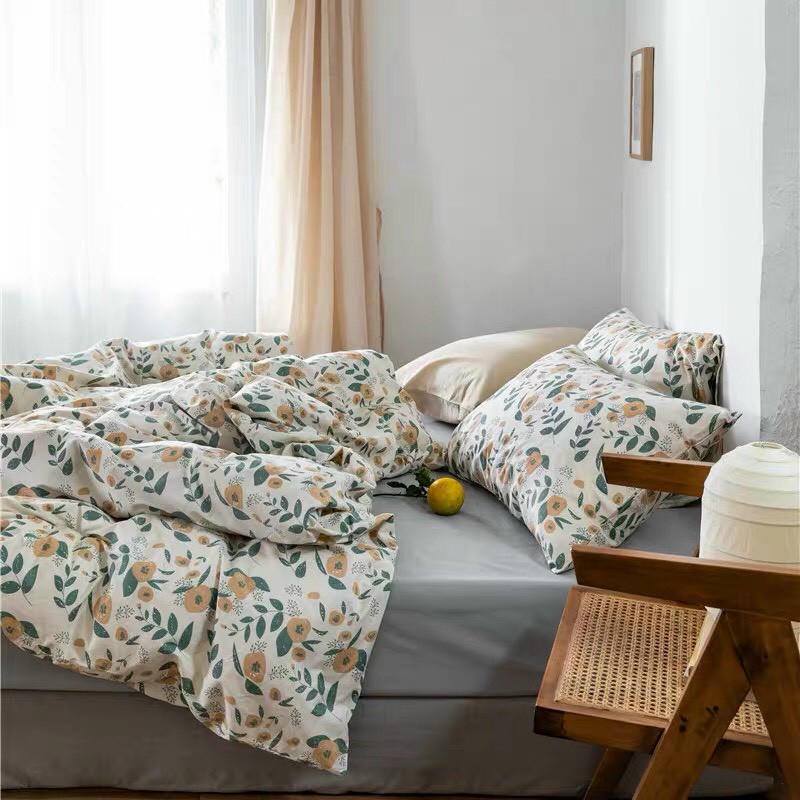Bộ Chăn Ga Cotton Nhập Khẩu , Hàng Đẹp , mát , mịn