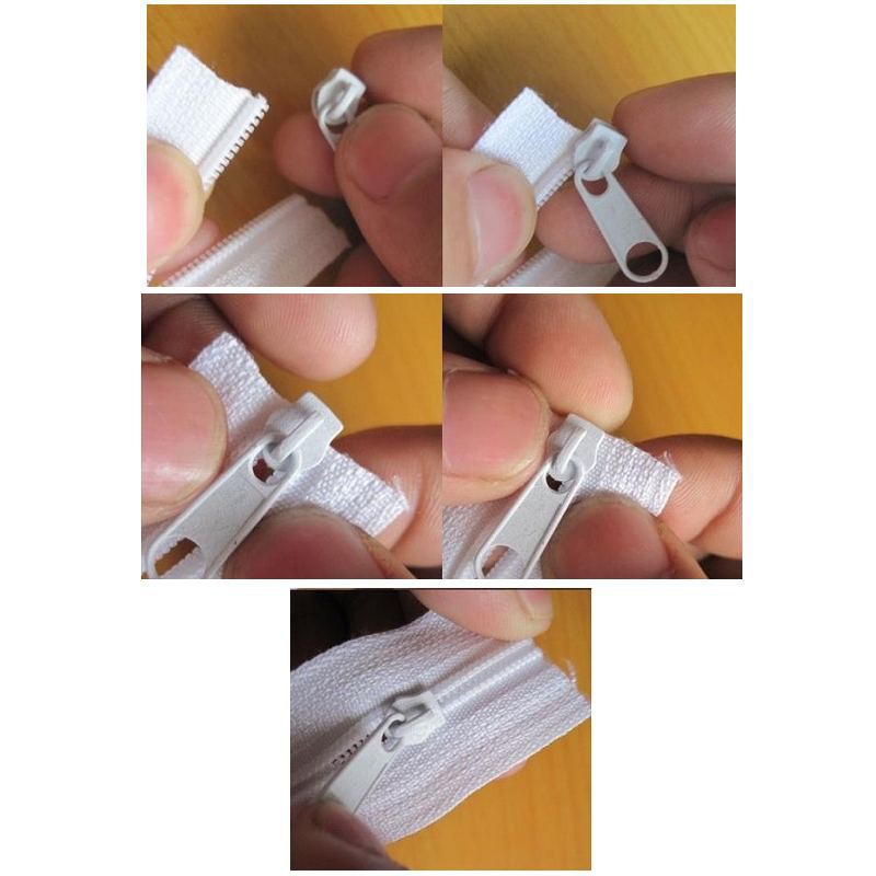 5# Nhiều màu nylon zipper puller đầu dây kéo 10 cái / lốc