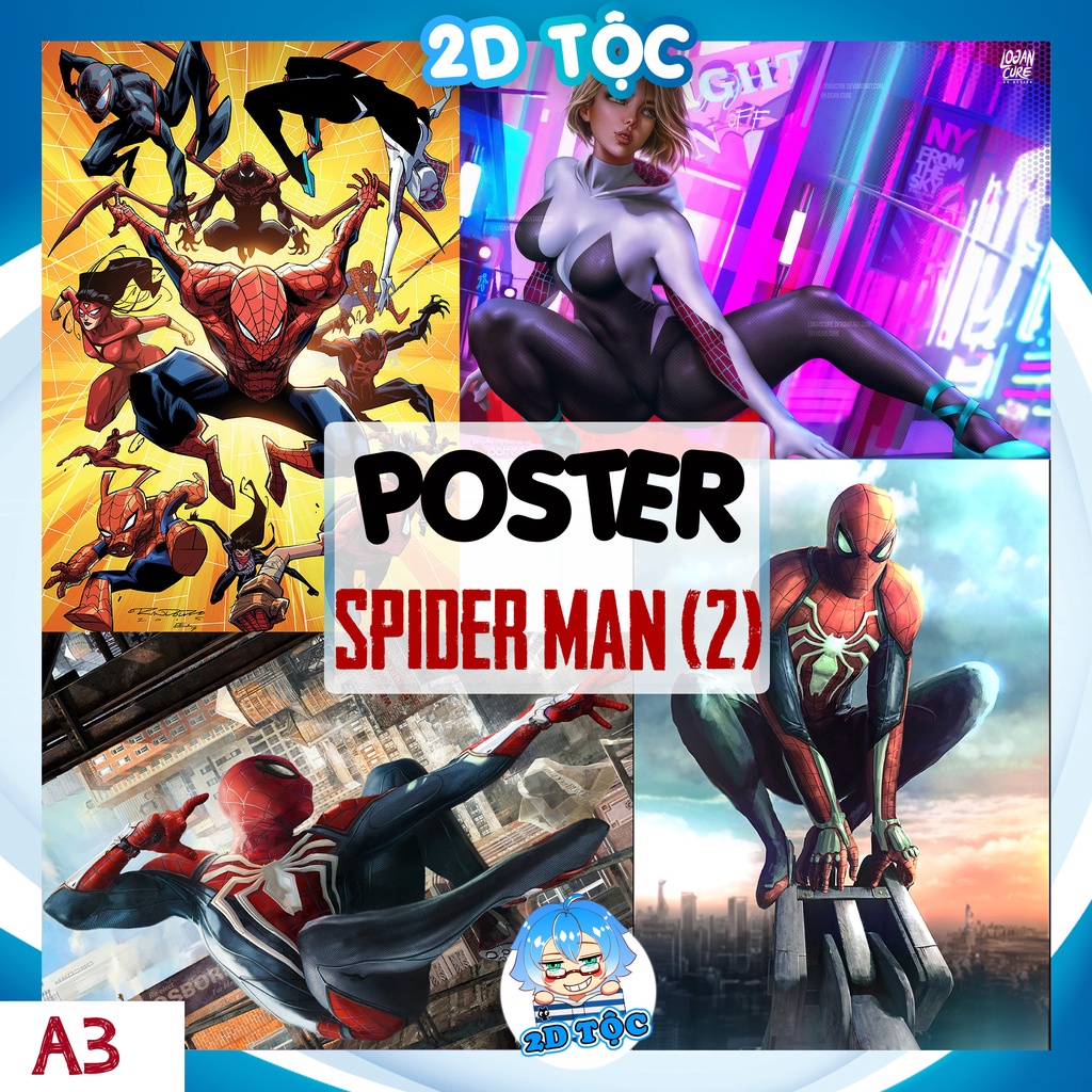 TRANH POSTER A3 SPIDER MAN MARVEL (2) CHẤT LIỆU GIẤY CAO CẤP – TRANH POSTER DÁN TƯỜNG TREO TƯỜNG 2D TỘC SHOP