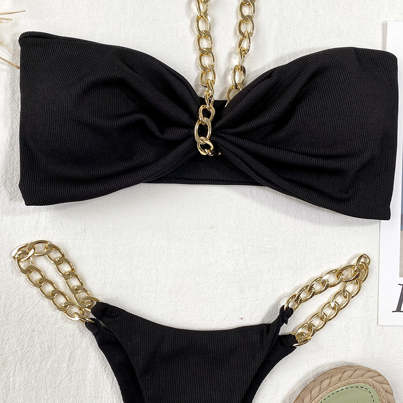 Bộ bikini 2 mảnh màu trơn quyến rũ cho nữ | BigBuy360 - bigbuy360.vn