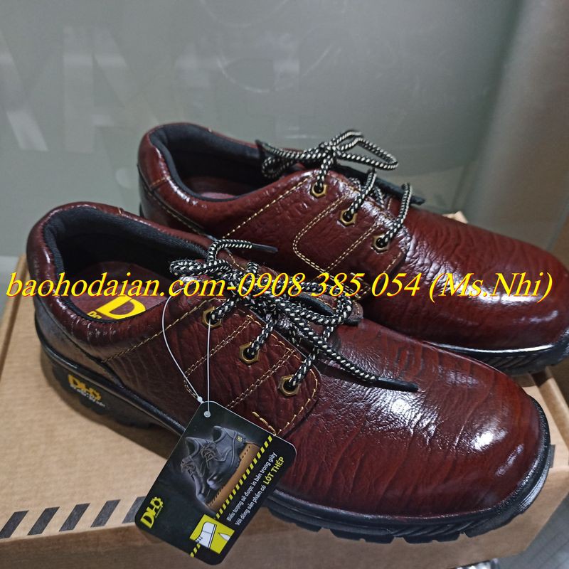 Giày bảo hộ lao động thấp cổ màu nâu chính hãng DH-group 01