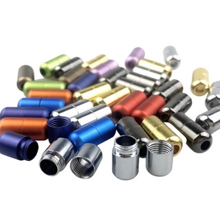 Set 2 nút khóa cho dây giày thể thao bằng hợp kim, hình tròn phù hợp với mọi loại dây - hickies