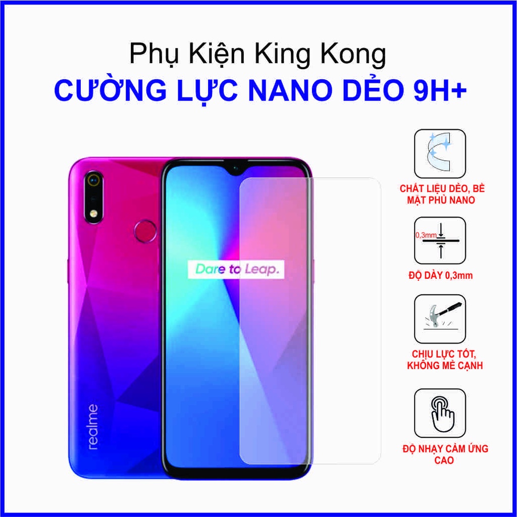 Dán cường lực Realme 3i ,  cường lực nano dẻo 9H+