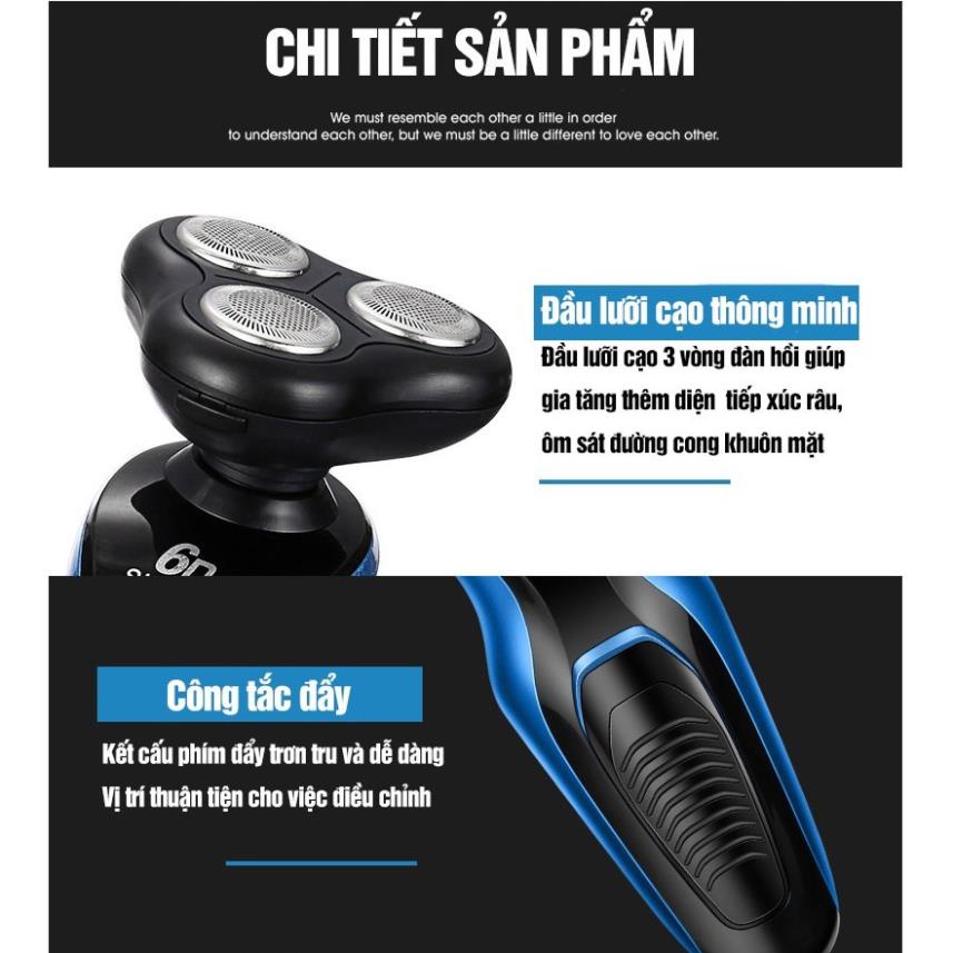 MÁY CẠO RÂU 4 IN 1 CHÍNH HÃNG ĐA NĂNG SHAVER 4D CAO CẤP FULLBOX