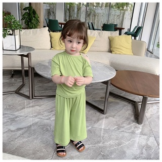 Bộ khoét vai quần xuông 3 màu cho bé gái