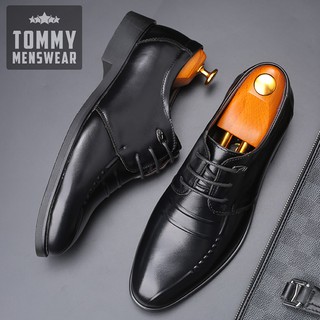 Giày Nam Cổ Thấp - TẶNG TẤT - Giày Tây Nam Buộc Dây Nam Tính GNK24