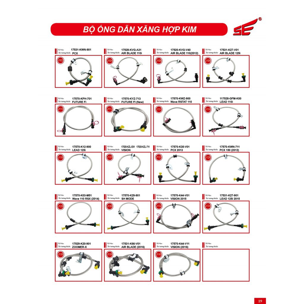 🔥🔥GIÁ CỰC SỐC🔥 Dây dẫn xăng xe, ống dẫn xăng xe có bọc thép xe máy Honda Air Blade  phun xăng điện tử