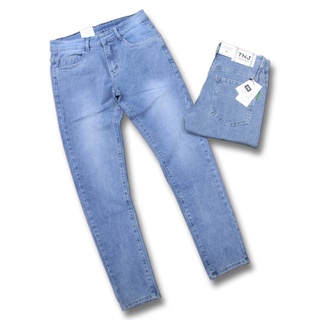 Quần dài jeans nam co giãn màu trắng sáng