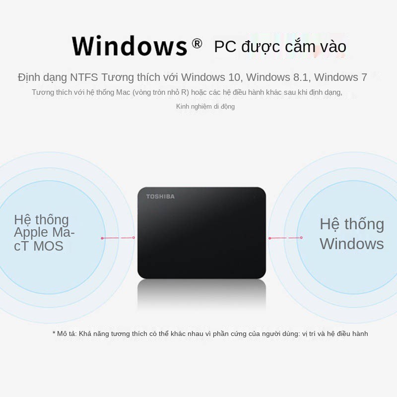 Toshiba / Toshiba Đĩa cứng di động 1t Mới nhỏ màu đen A3 2T 4TB. Apple ngoài bên ngoài có thể được mã hóa | BigBuy360 - bigbuy360.vn