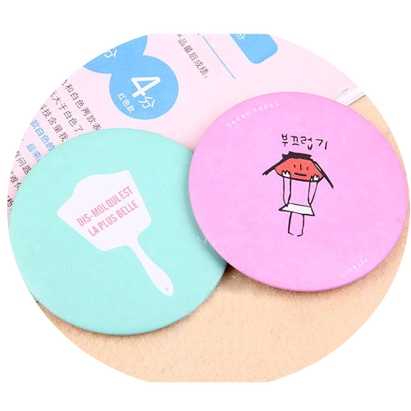 Gương Trang Điểm Mini Cầm Tay Cute Bỏ Túi Họa Tiết Hoạt Hình Phong Cách Hàn Quốc