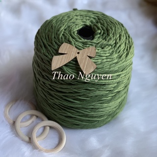 ( ẢNH THẬT ) Dây thừng se macrame màu XANH OLIVE