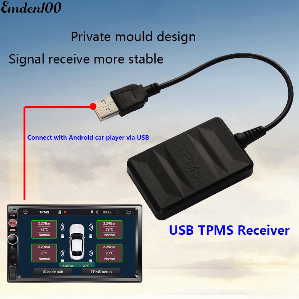 Bộ Cảm Biến Áp Suất Lốp Xe Hơi Emden100