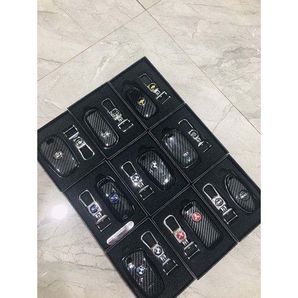 Ốp chìa khoá xe ô tô vân carbon cho full dòng xe ô tô