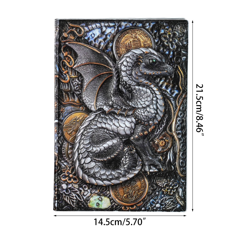 Sổ Tay Bìa Cứng PU Khổ A5 Dập Nổi Họa Tiết Cổ Điển Dành Cho Nam Nữ