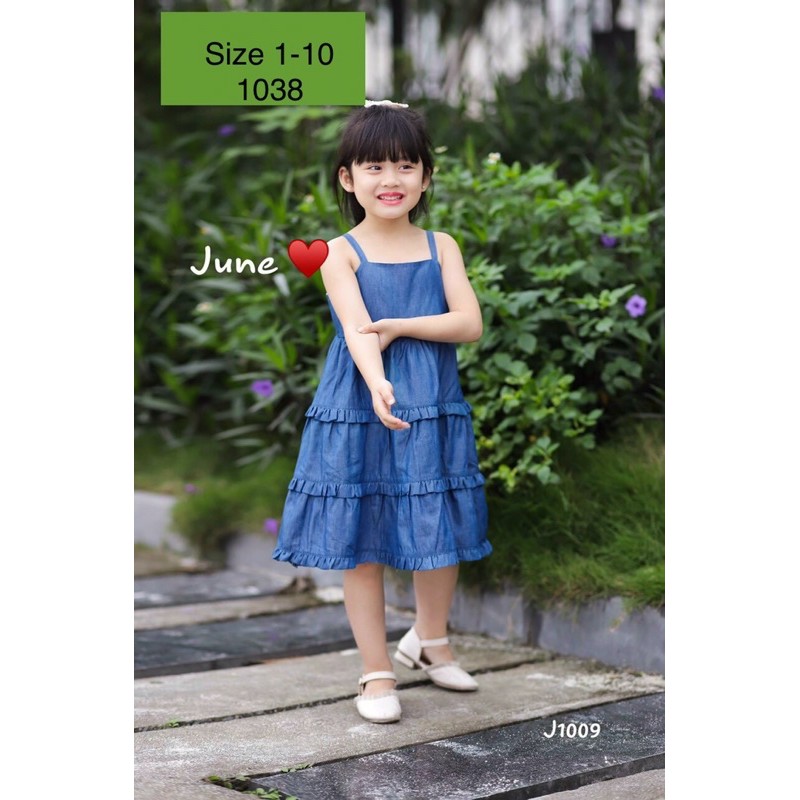 ĐẦM JEANS 2DÂY NHÚNG BÈO SIZE 10-26KG