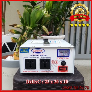 Biến thế dây đồng 3 KVA, chuyển điện 220v ra 110v, 100v công suất 30A - audivi