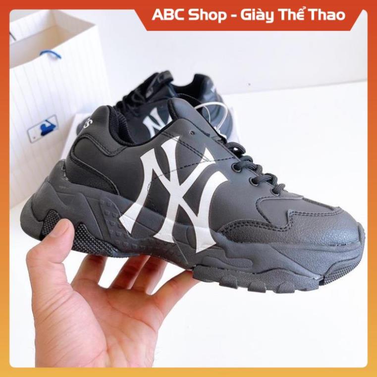 [FreeShip+ Hàng Tốt] Giày sneaker 𝗠𝗟𝗕 Full đen chữ NY trắng - Giầy MLB Màu Đen Logo Ny trắng cao cấp