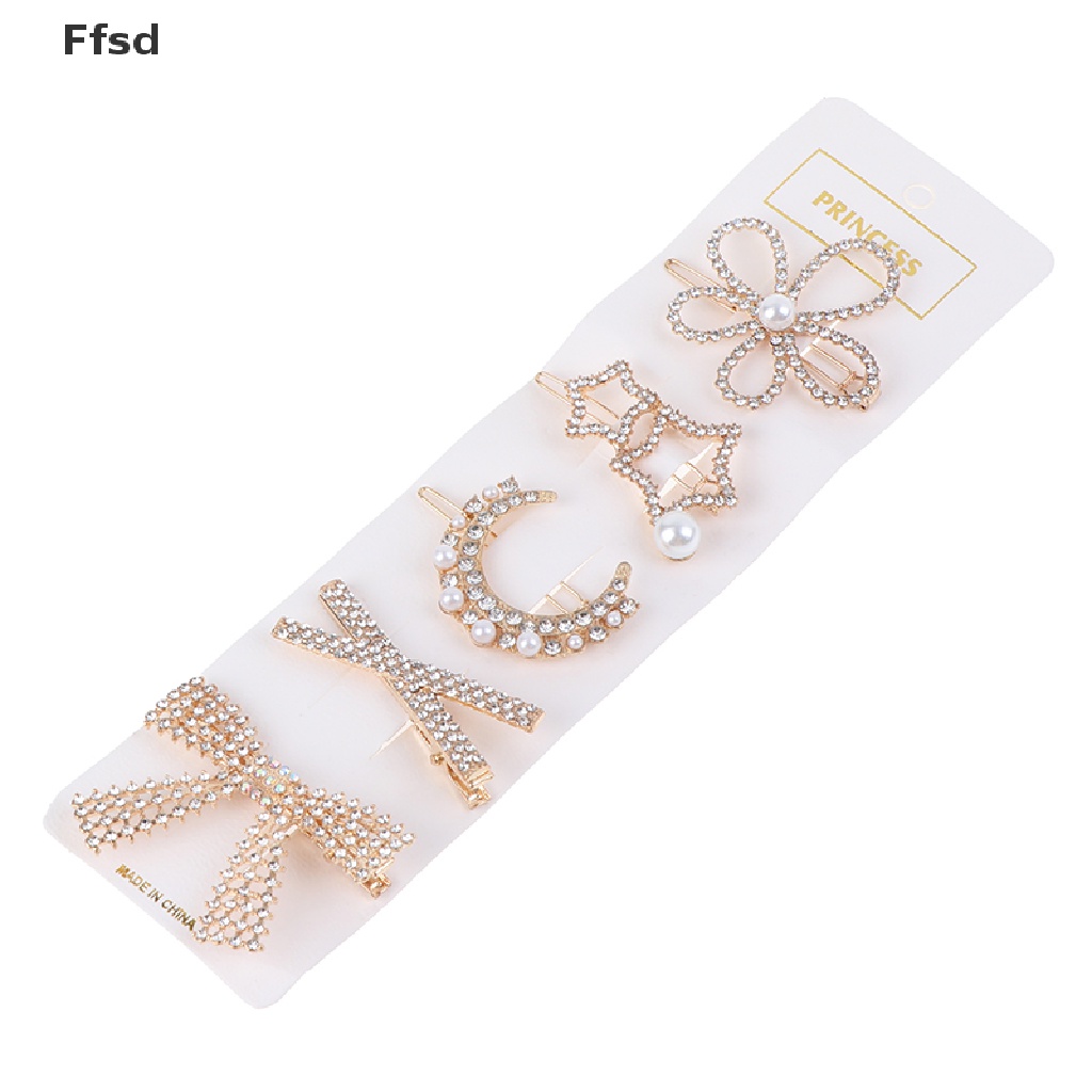 Set 5 Kẹp Tóc Đính Đá Thời Trang Cho Nữ