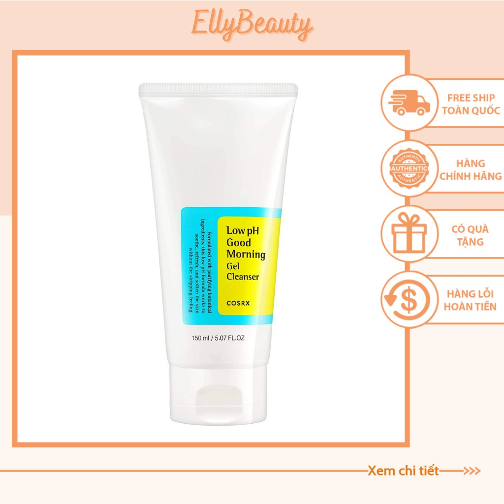 [LỌ XANH] Sữa rửa mặt -sữa rửa mặt cosrx/ sữa rửa mặt dịu nhẹ cho da Cosrx Low Ph Good Morning Gel Cleanser