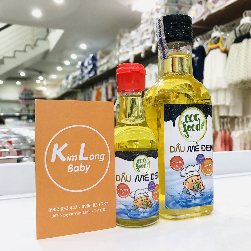 Dầu Mè Đen Ăn Dặm Dinh Dưỡng Eco Food Cho Bé Từ 6 tháng 60ML - 150ML
