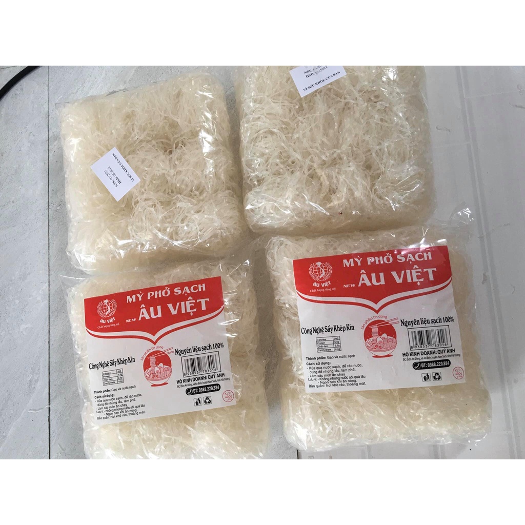 Mì Gạo Sạch, Mì Phở Sạch Âu Việt, Mì cho mẹ và bé ăn sáng nhanh tiện lợi.