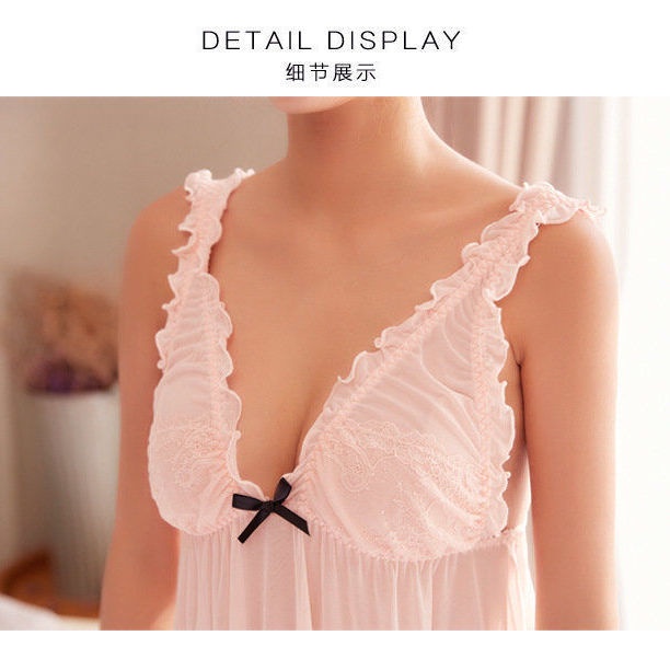 Đồ ngủ Hai Dây Phối Ren Lưới Lưng Trần Quyến Rũ Dành Cho Nữ