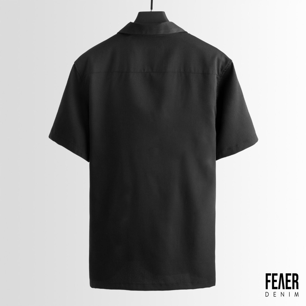 Áo sơ mi nam họa tiết Feaer DENIM chất linen Spandex Max - MÀU ĐEN | BigBuy360 - bigbuy360.vn