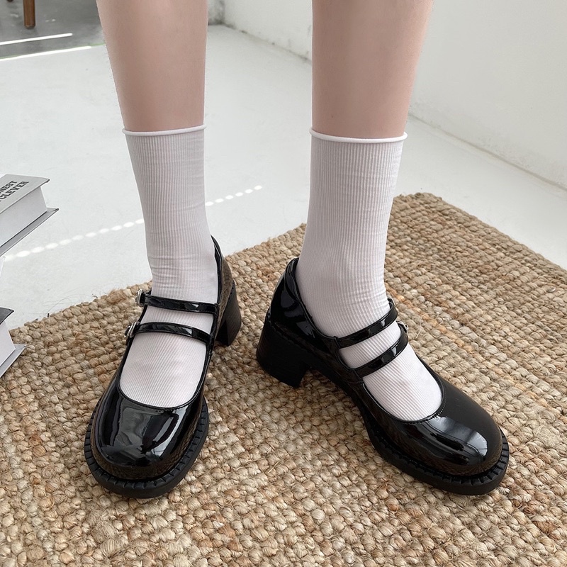 Giày lolita đế cao da mềm đáng yêu, giày búp bê phong cách tiểu thư